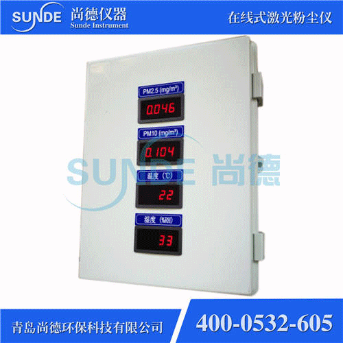 SN-F802 智能型在線(xiàn)式粉塵濃度檢測(cè)儀（PM2.5+PM10，帶外顯）